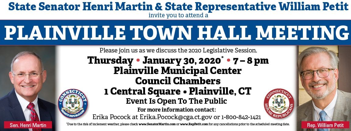 Mark your calendars: Join us in Plainville on Jan. 30! - CT Senate Republic