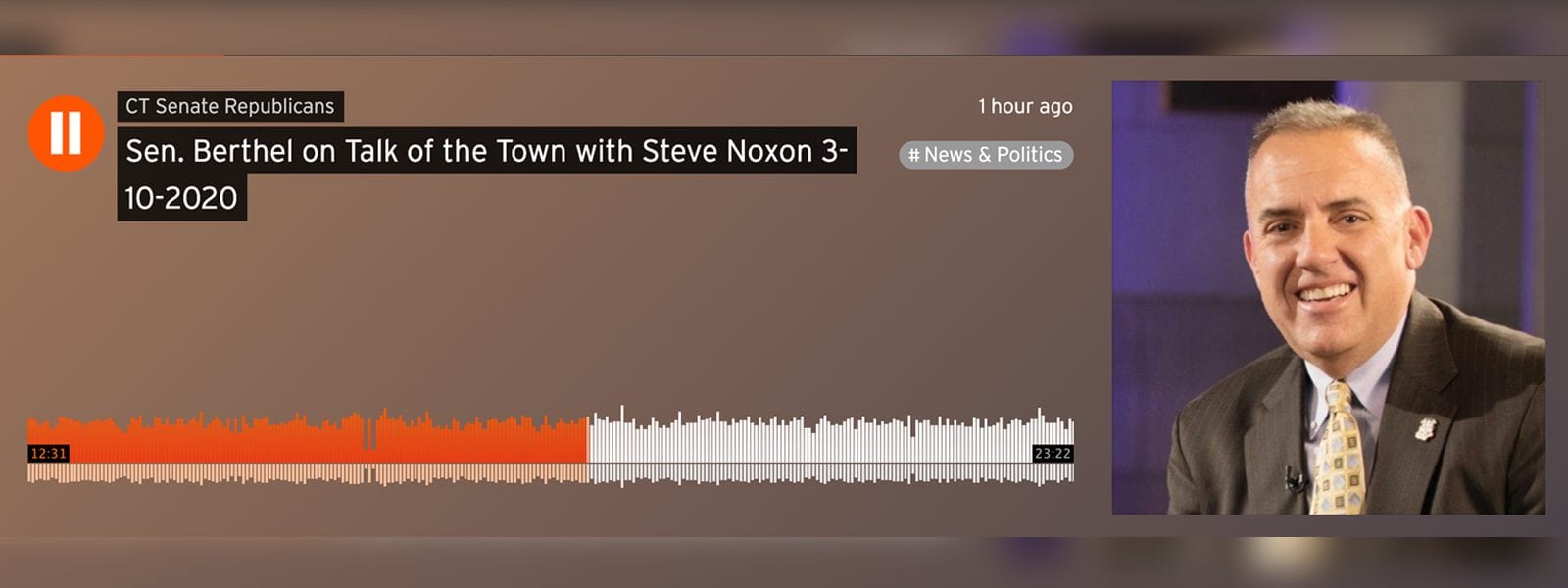 Listen: Sen. Berthel Capitol Update on WATR w/Steve Noxon (3/10/2020) - CT Senate Republic