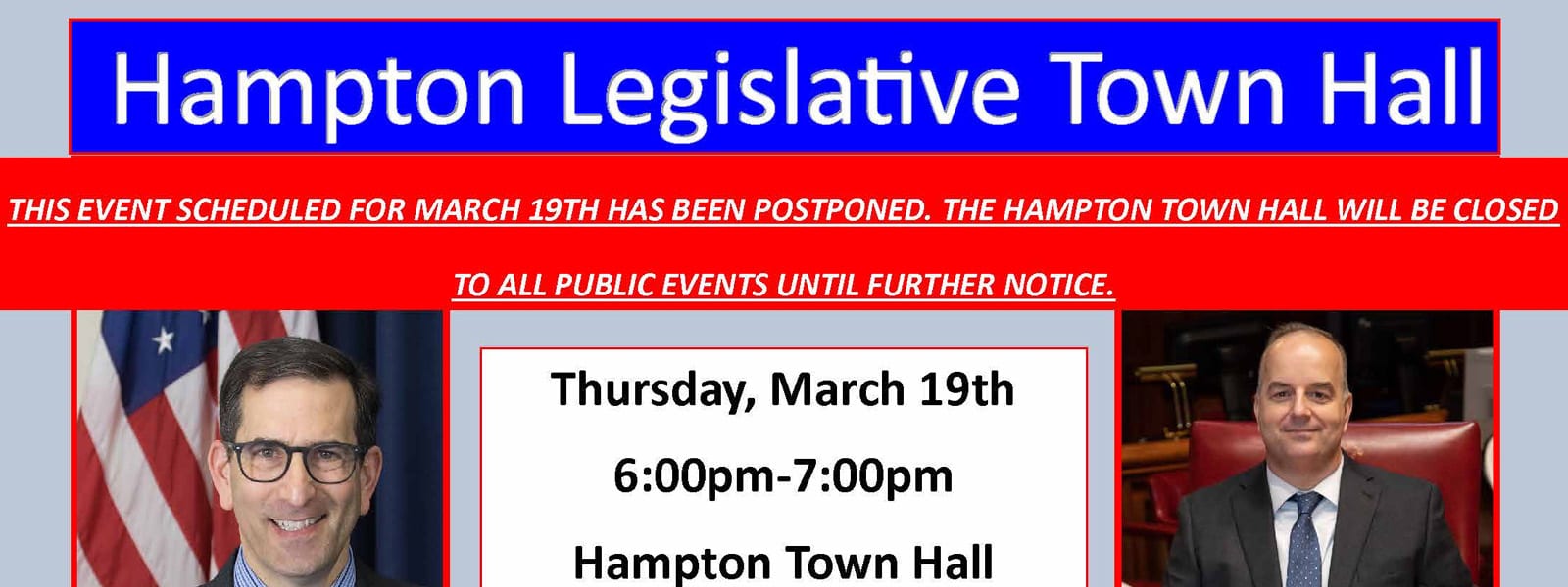 Postponed: Hampton Town Hall Meeting on Mar. 19 - CT Senate Republic