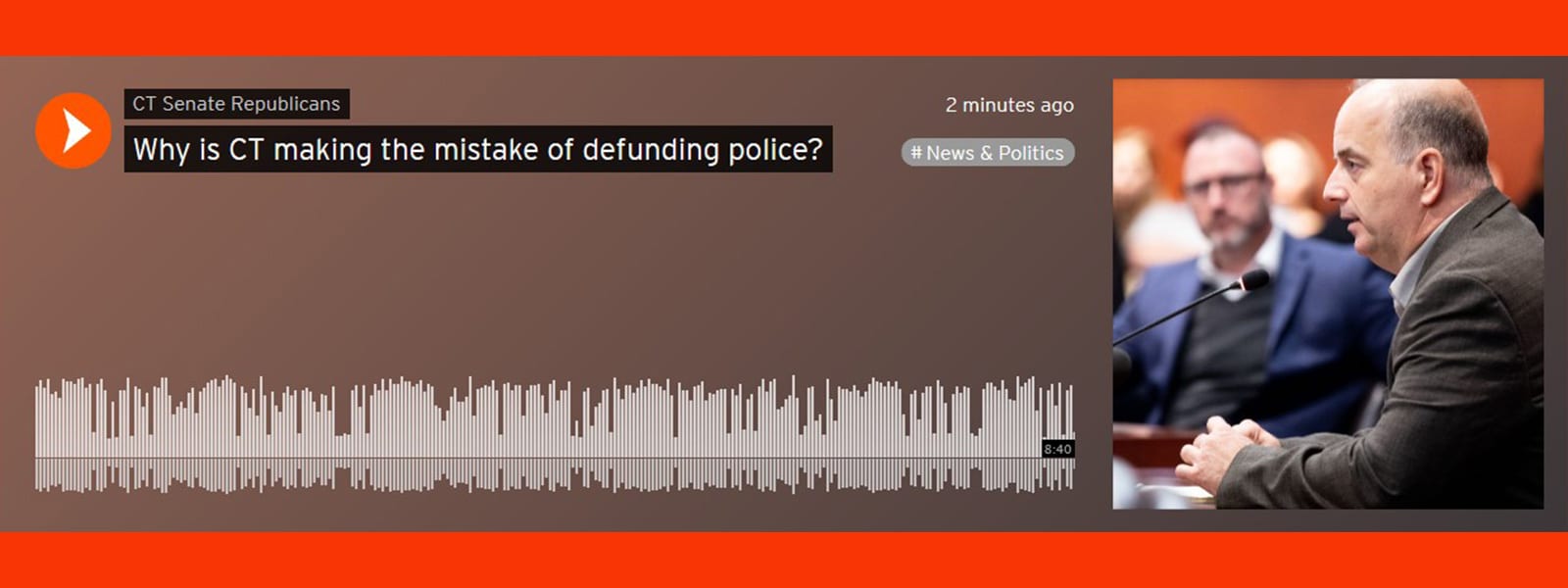 (Listen) Sen. Champagne Updates Lee Elci of 94.9 FM on the Effects of the Anti-CT Police Bill - CT Senate Republic