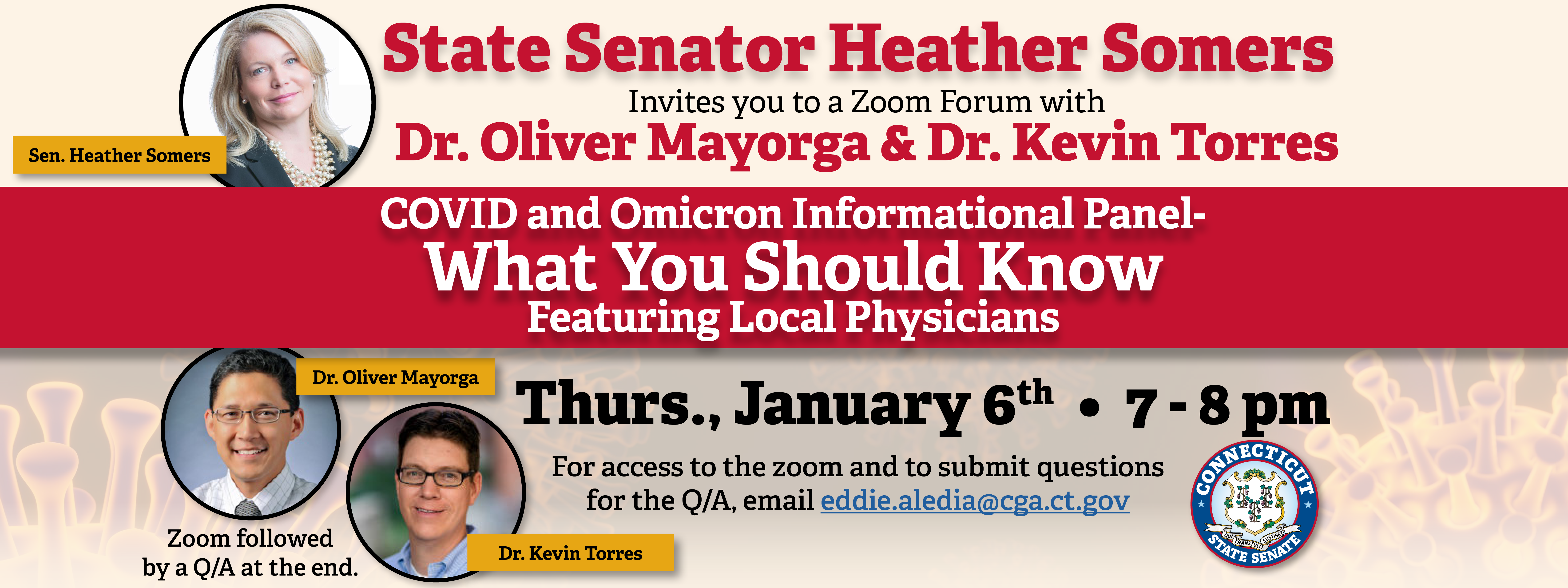Got Questions for MDs? Join us on Thursday, Jan 6! - CT Senate Republic