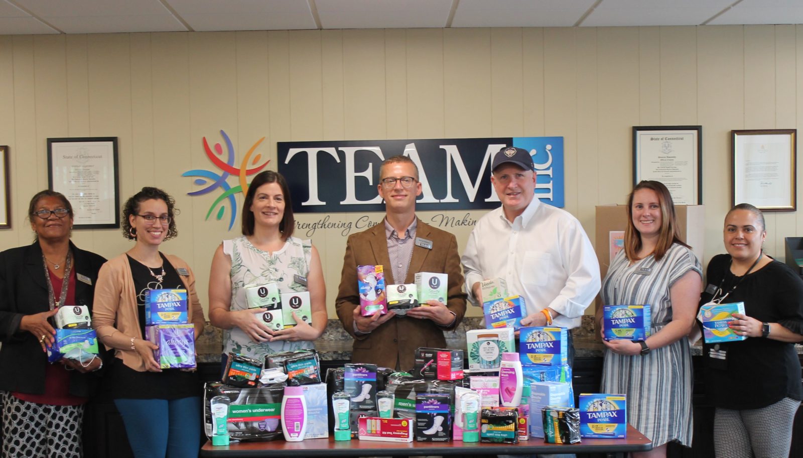 Sen. Kelly, TEAM Inc. Thank Community for Supporting Feminine Product Donation Drive - CT Senate Republic