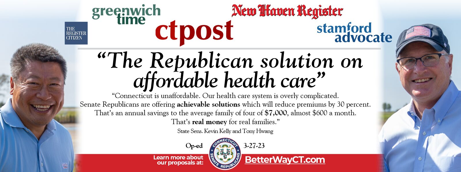 Op-Ed | The Republican solution on affordable health care (CT Post) - CT Senate Republic