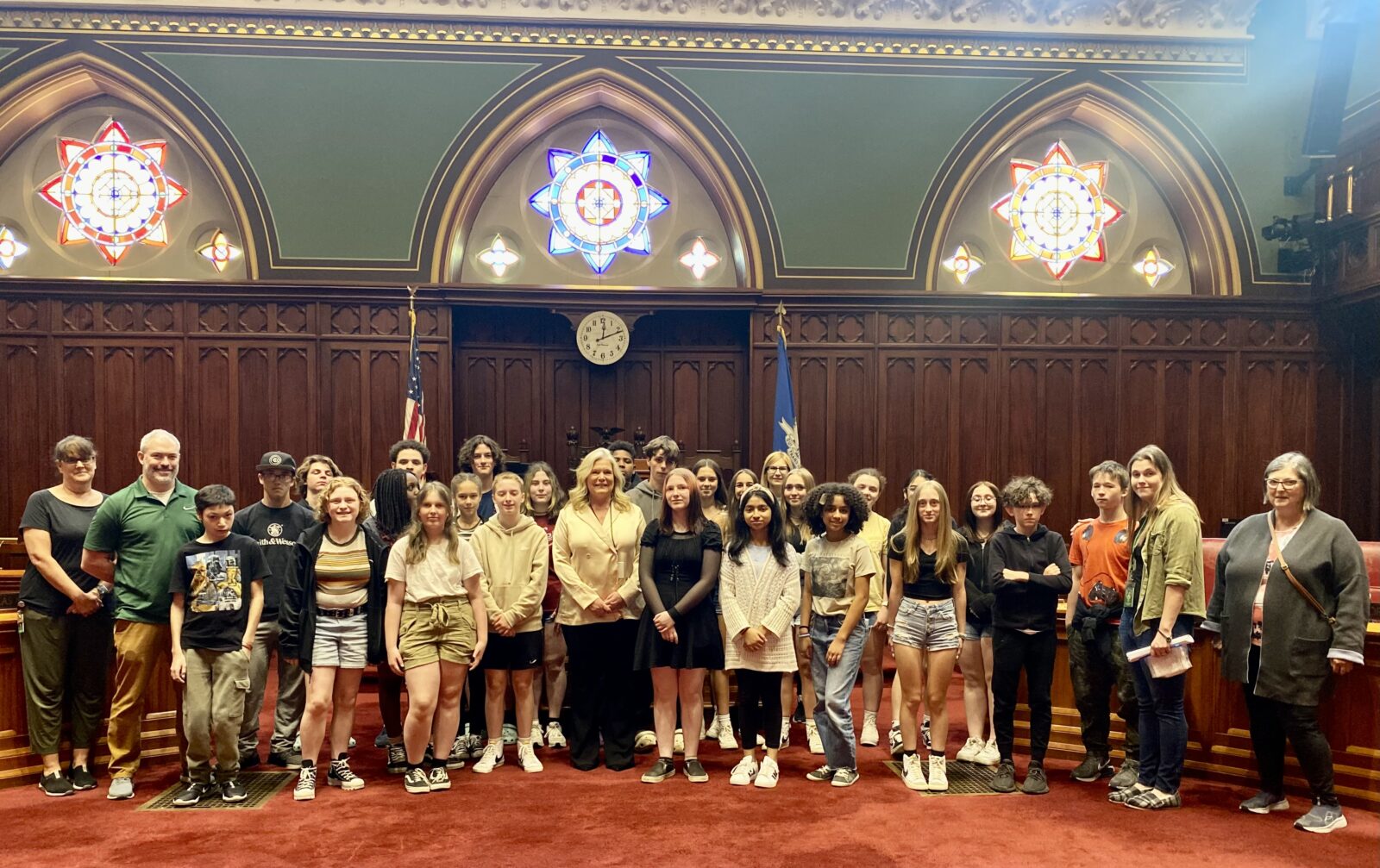 (photo) Sen. Somers welcomes Griswold Middle School to CT Capitol - CT Senate Republic