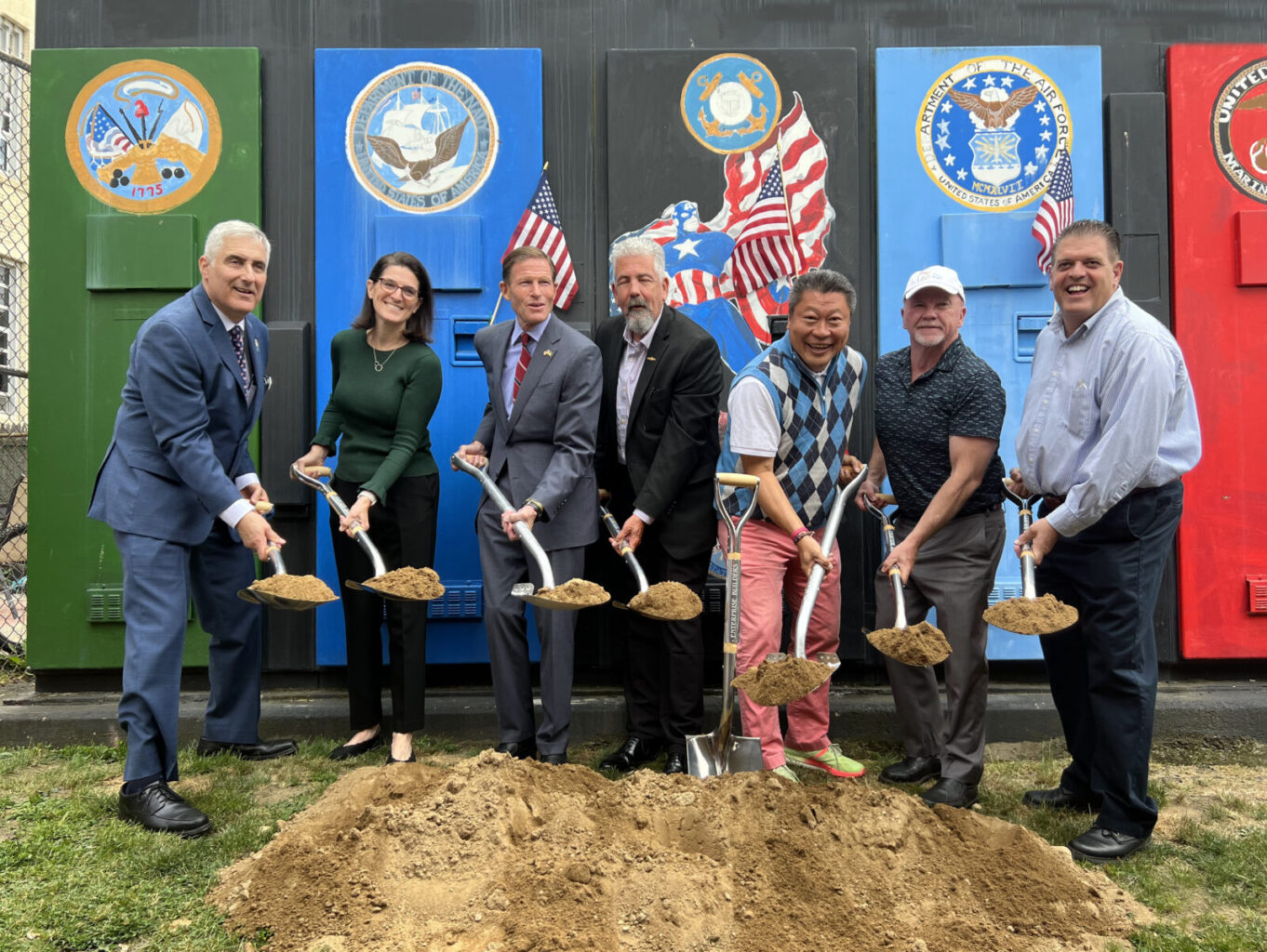 (photo) Sen. Hwang, Veterans Advocates Break Ground on Homes for the Brave Renovation Project - CT Senate Republic