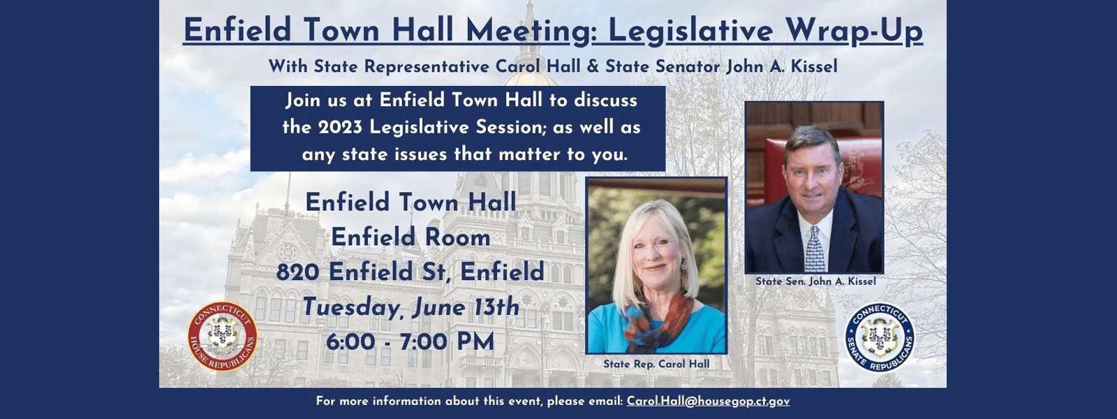 Please join us on June 13 in Enfield! - CT Senate Republic