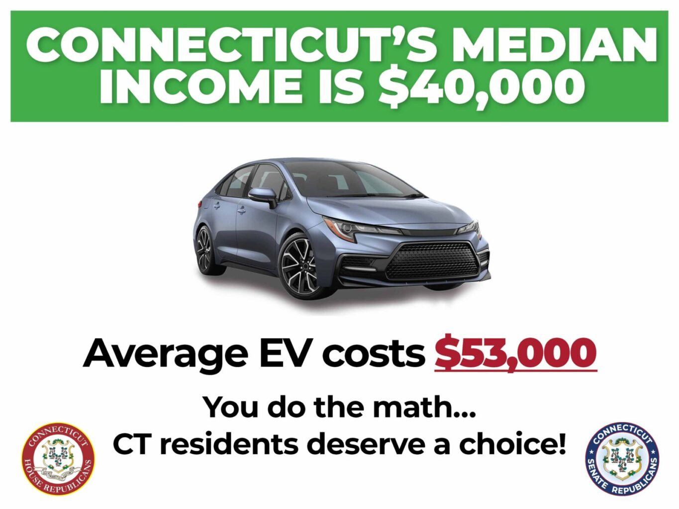Sen. Sampson Opposes CT Gas-Powered Vehicle Ban Through Government Force - CT Senate Republic