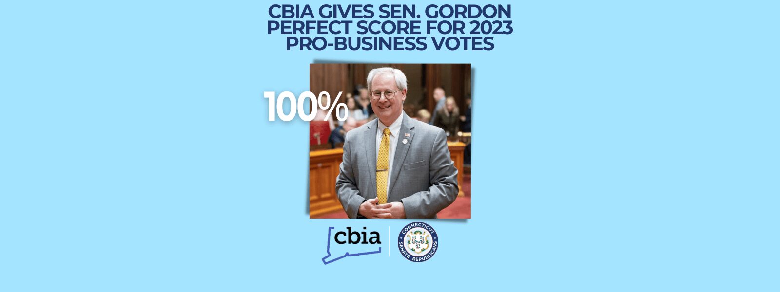 Sen. Gordon Recognized as Perfect Advocate for CT’s Business Community - CT Senate Republic