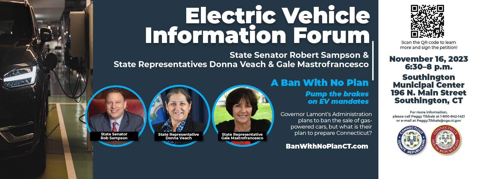 Southington: EV Information Forum on Nov. 16 - CT Senate Republic