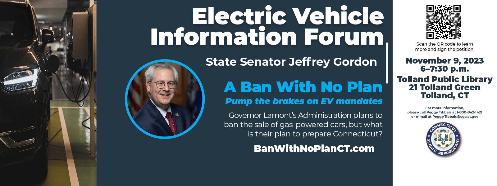 Public EV Information Forums & Take My EV Survey! - CT Senate Republic
