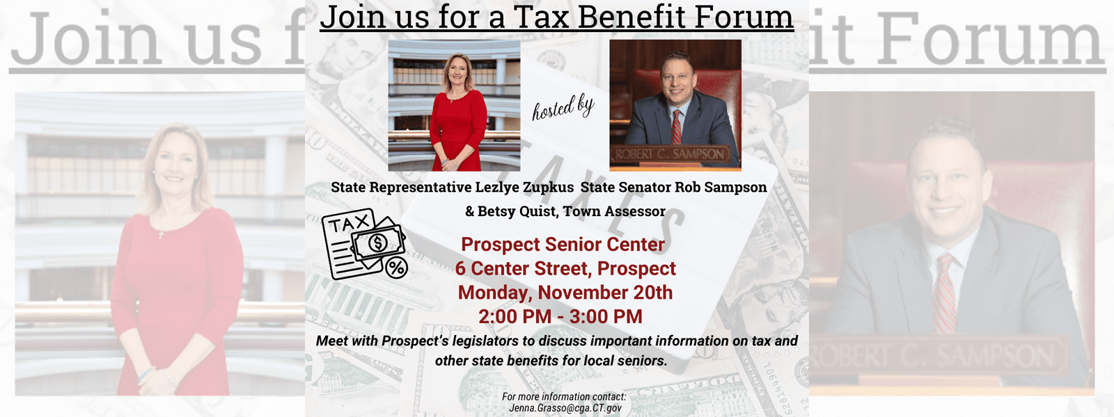 PROSPECT: Tax Benefit Forum Nov. 20 - CT Senate Republic