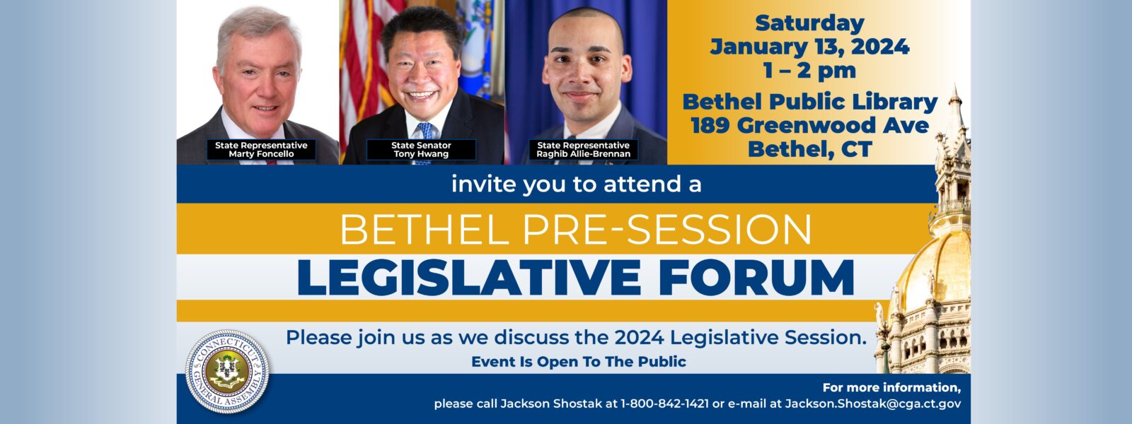 Join us in Bethel Saturday! - CT Senate Republic