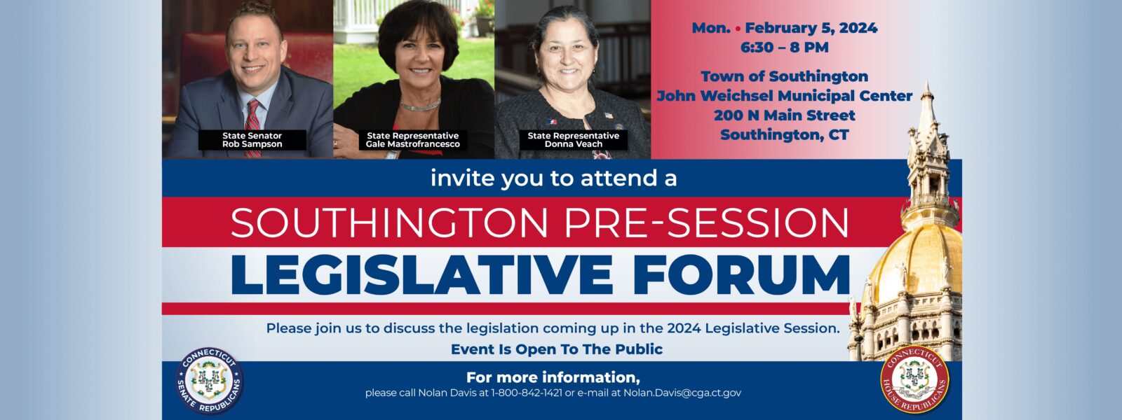 Southington Pre-Session Legislative Update: Feb. 5 - CT Senate Republic