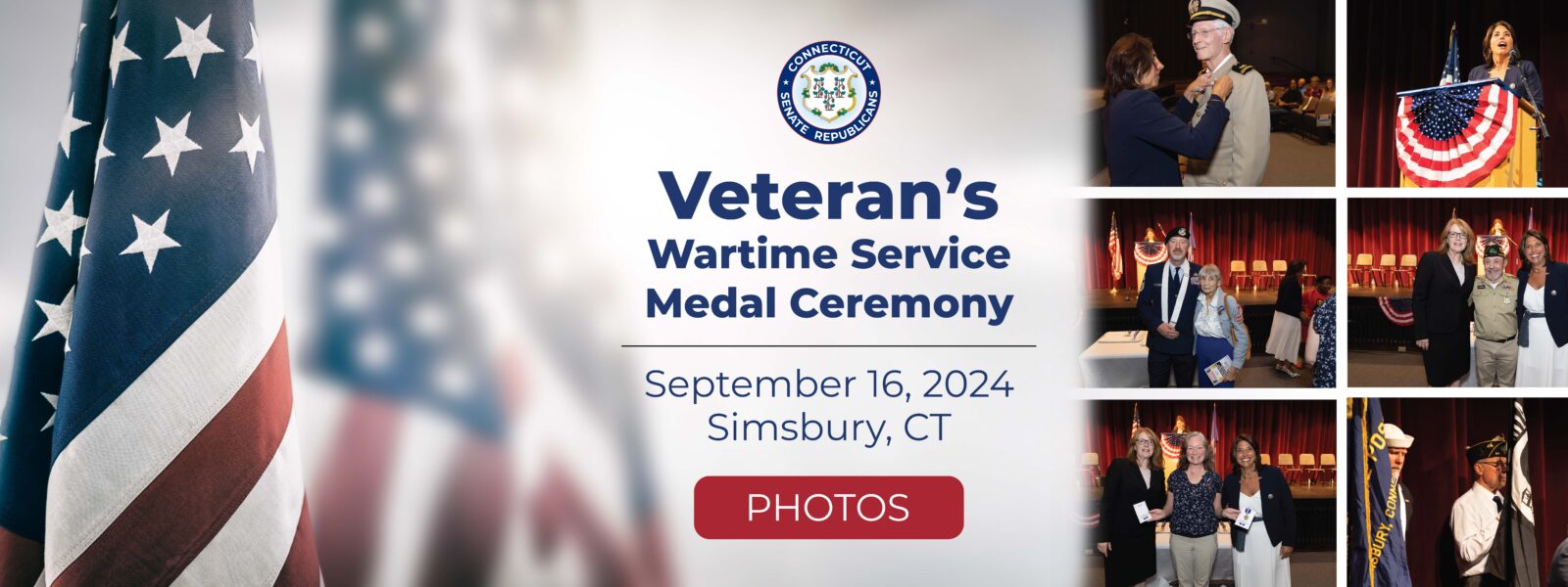 Photos – Veteran’s Wartime Service Medal Ceremony with Senator Lisa Seminara in Simsbury, CT - CT Senate Republic