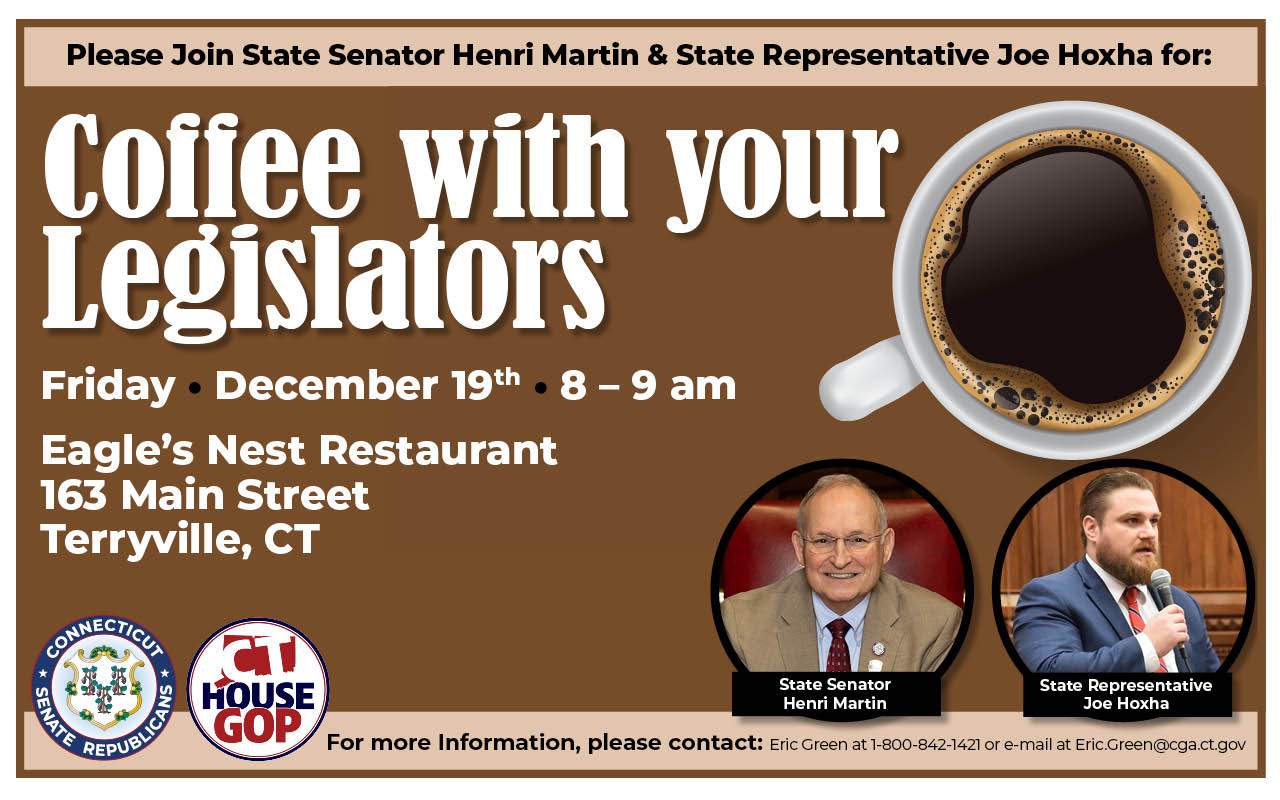 Coffee with your Legislators in Terryville - CT Senate Republic