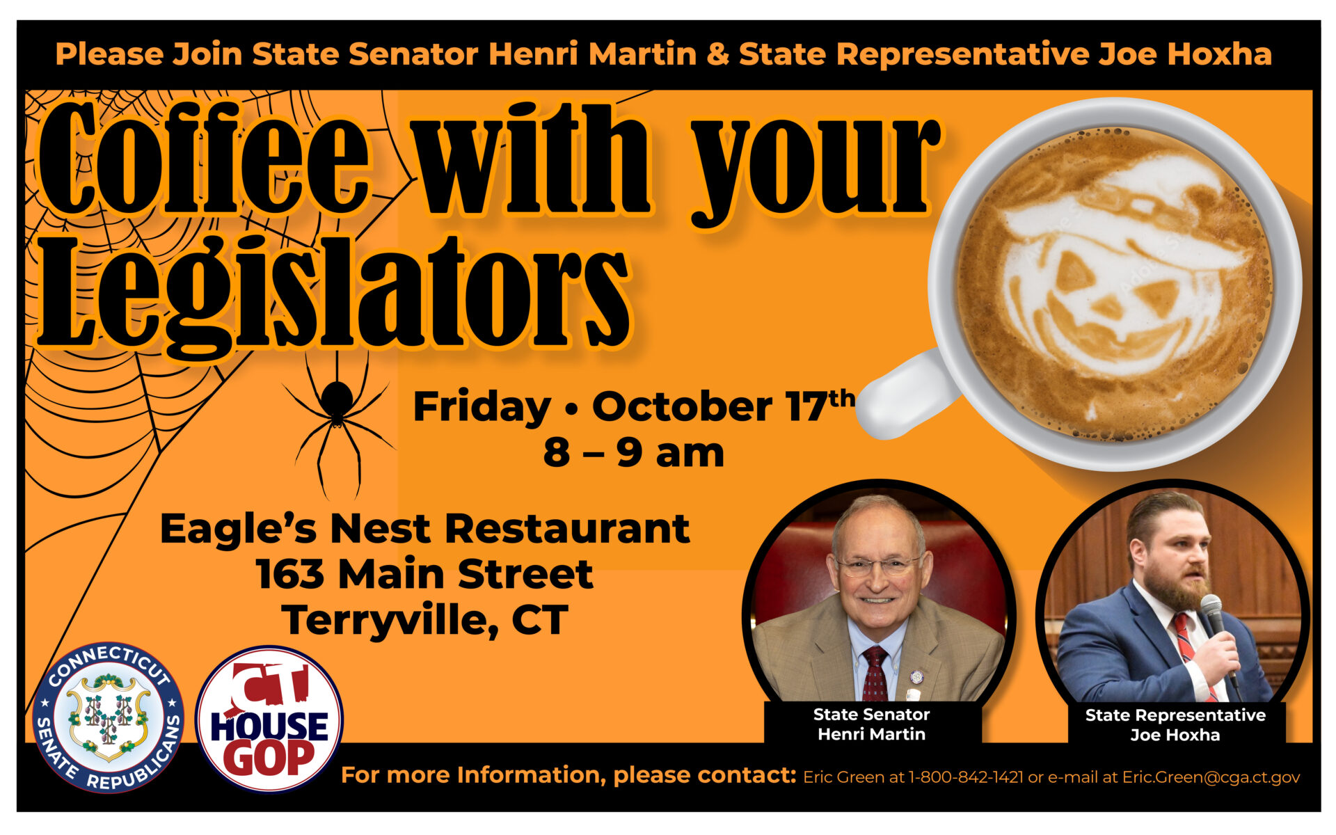 Sen Martin Coffee with your Legislators - CT Senate Republic