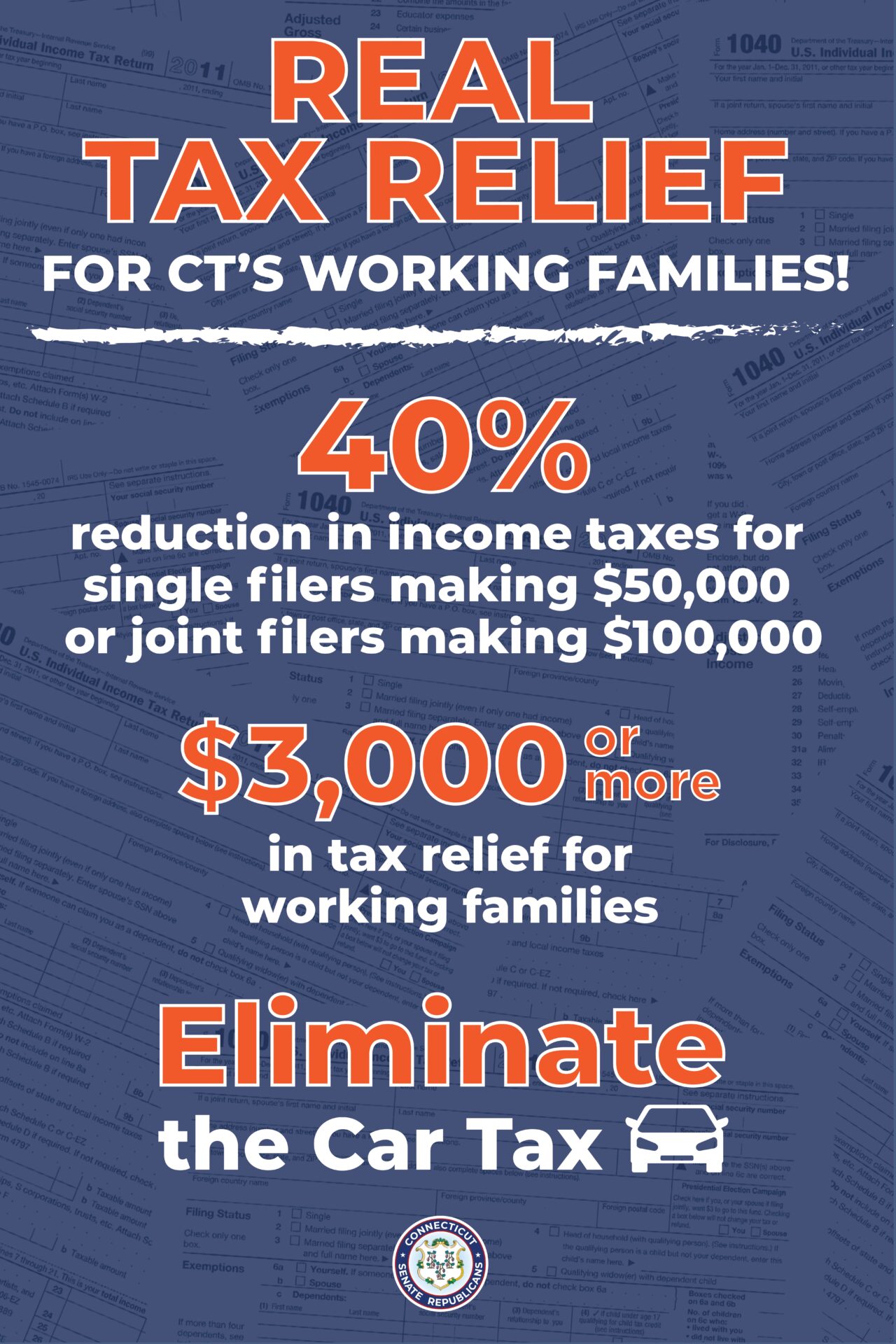 Sen. Berthel, CT Senate GOP Unveil Bold Plan to Permanently Reduce Burdens by Thousands of $$$ a Year - CT Senate Republic