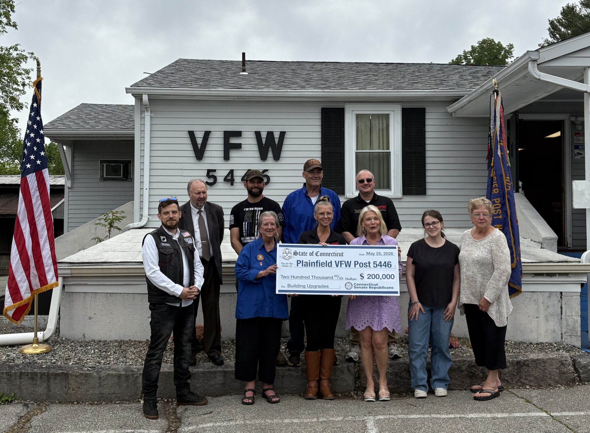 Senator Heather Somers Unveils $200,000 for Plainfield VFW - CT Senate Republic